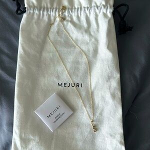 14K gold necklace with gold S initial letter